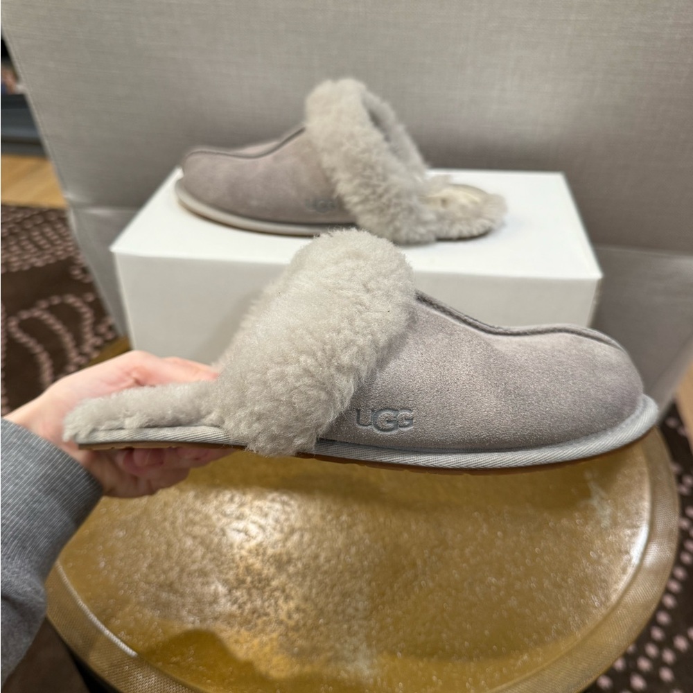 UGG Women's Grey Sheepskin Slippers